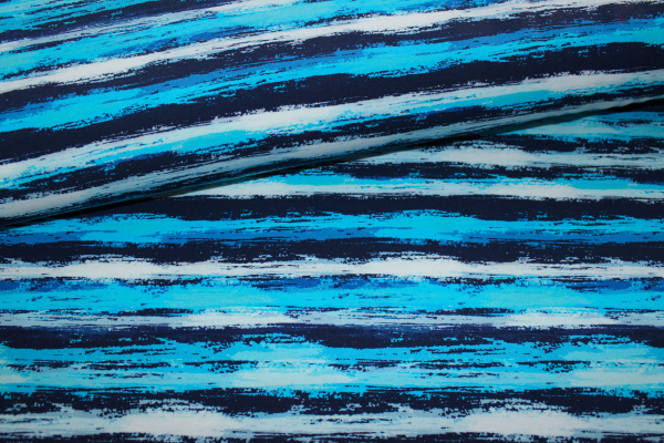 Jersey Streifen Blautöne (10 cm)